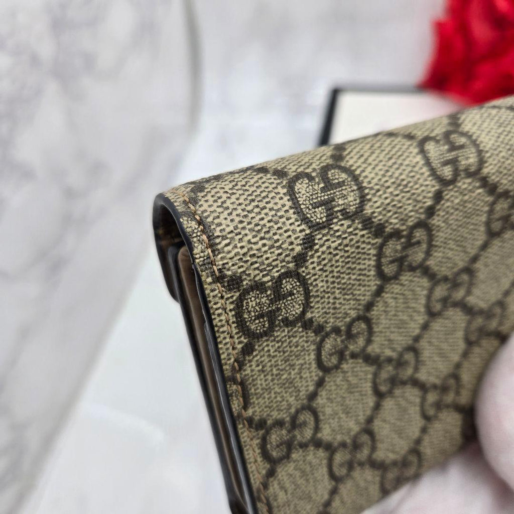 Gucci Fold Wallet Duonysus GG Supreme Taiga — view 6