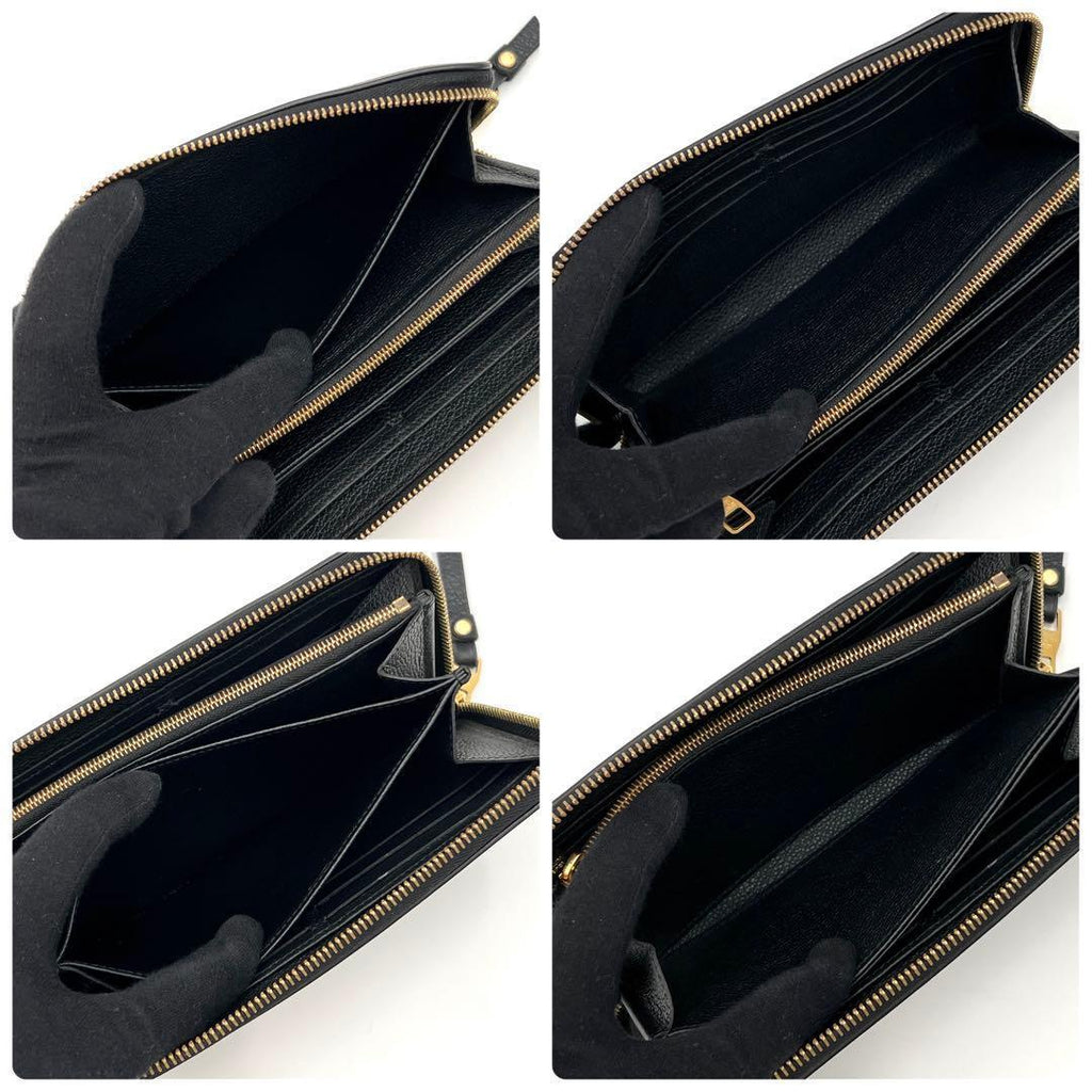 Louis Vuitton Empreinte Bicolor Zippy Wallet Black — view 4