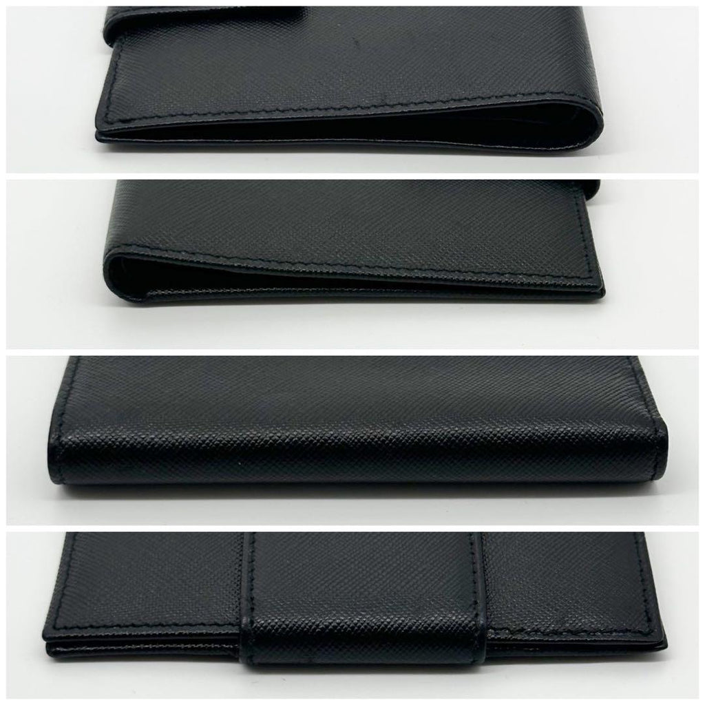 Prada Saffiano Bifold Compact Billfold Card Case — view 4