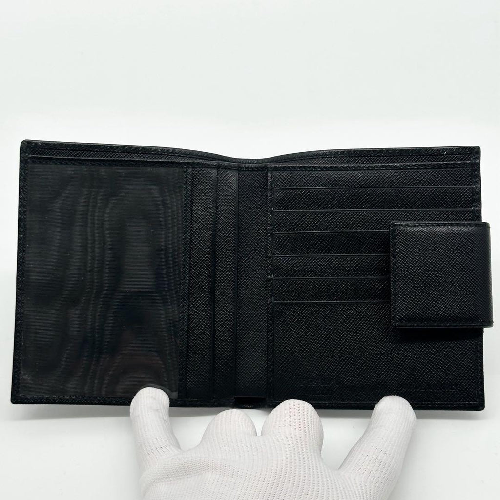 Prada Saffiano Bifold Compact Billfold Card Case — view 6