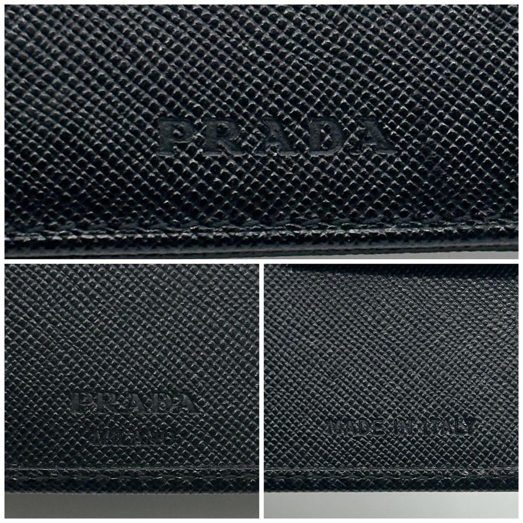 Prada Saffiano Bifold Compact Billfold Card Case — view 9