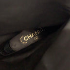 Chanel CC Logo Quilted Leather Wrinkled Long Boots — view 8