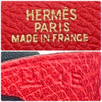 Hermes Bearn Souffle Red Fold Wallet Bifold Leather — view 9