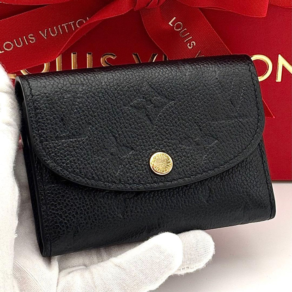 Louis Vuitton Coin Purse Wallet Empreinte Porte Monnaie Rosalie Black