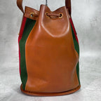 Gucci Sherry Line Shoulder Bag Brown Leather — view 3