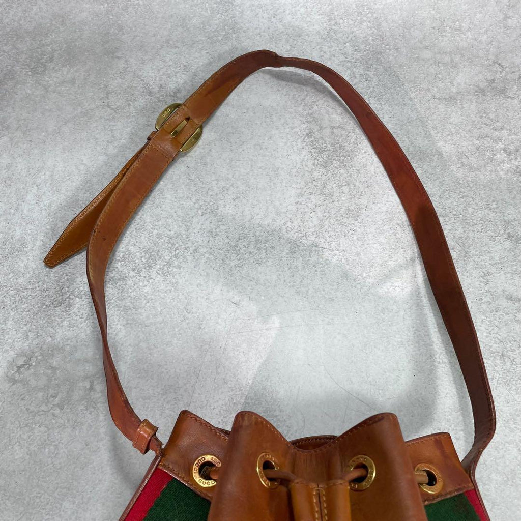 Gucci Sherry Line Shoulder Bag Brown Leather — view 4