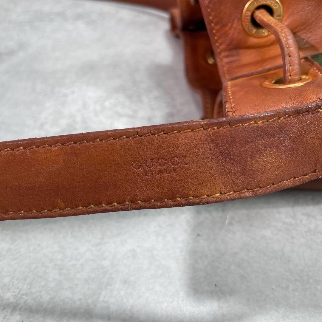 Gucci Sherry Line Shoulder Bag Brown Leather — view 5