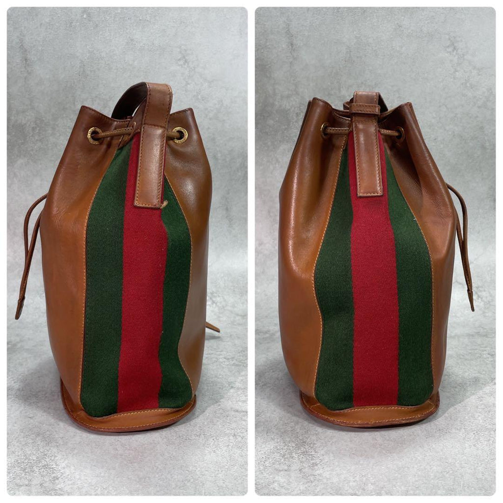 Gucci Sherry Line Shoulder Bag Brown Leather — view 7