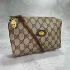 Gucci GG Shoulder Bag Brown Beige Logo