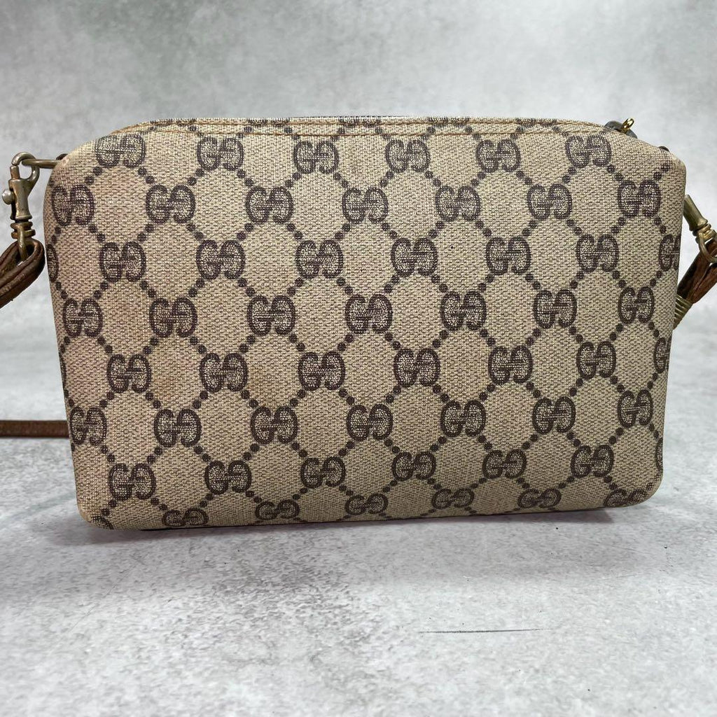 Gucci GG Shoulder Bag Brown Beige Logo — view 3