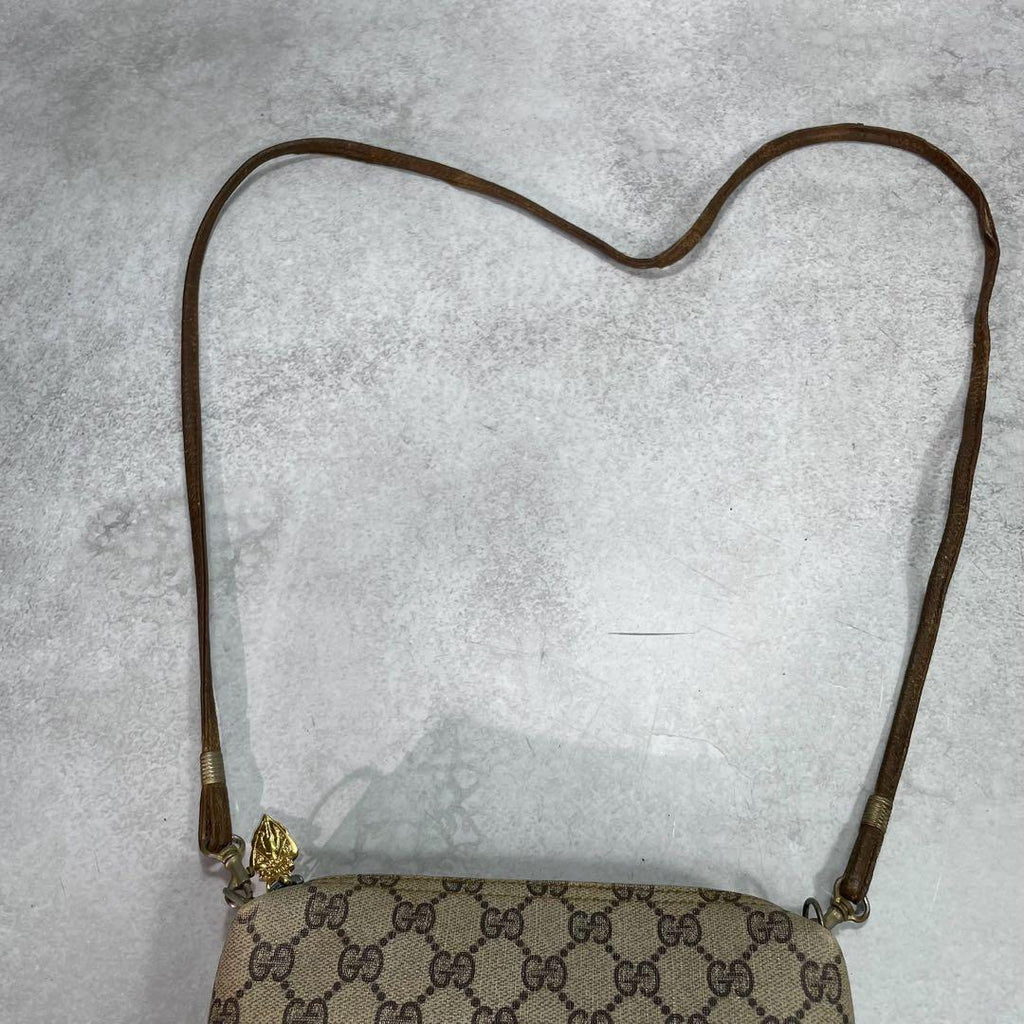Gucci GG Shoulder Bag Brown Beige Logo — view 4