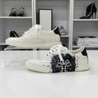 Hermes Quicker Leather Fresh Paint Sneakers White Black — view 2