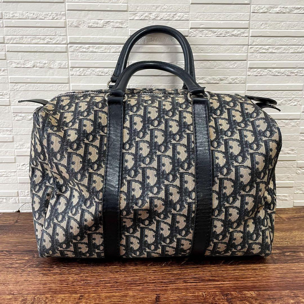 Dior Trotter Canvas Leather Mini Boston Hand Bag — view 2