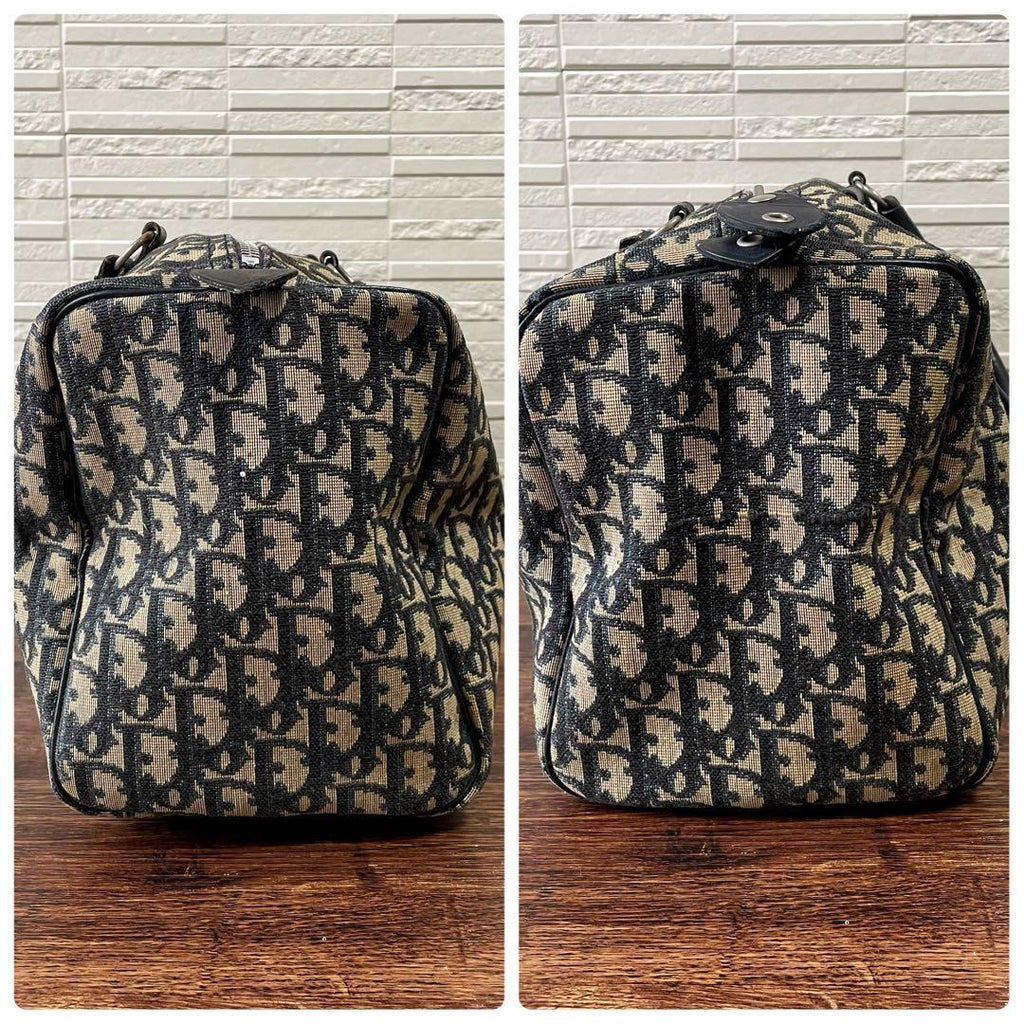 Dior Trotter Canvas Leather Mini Boston Hand Bag — view 3