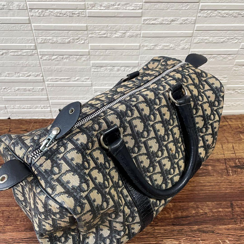 Dior Trotter Canvas Leather Mini Boston Hand Bag — view 7