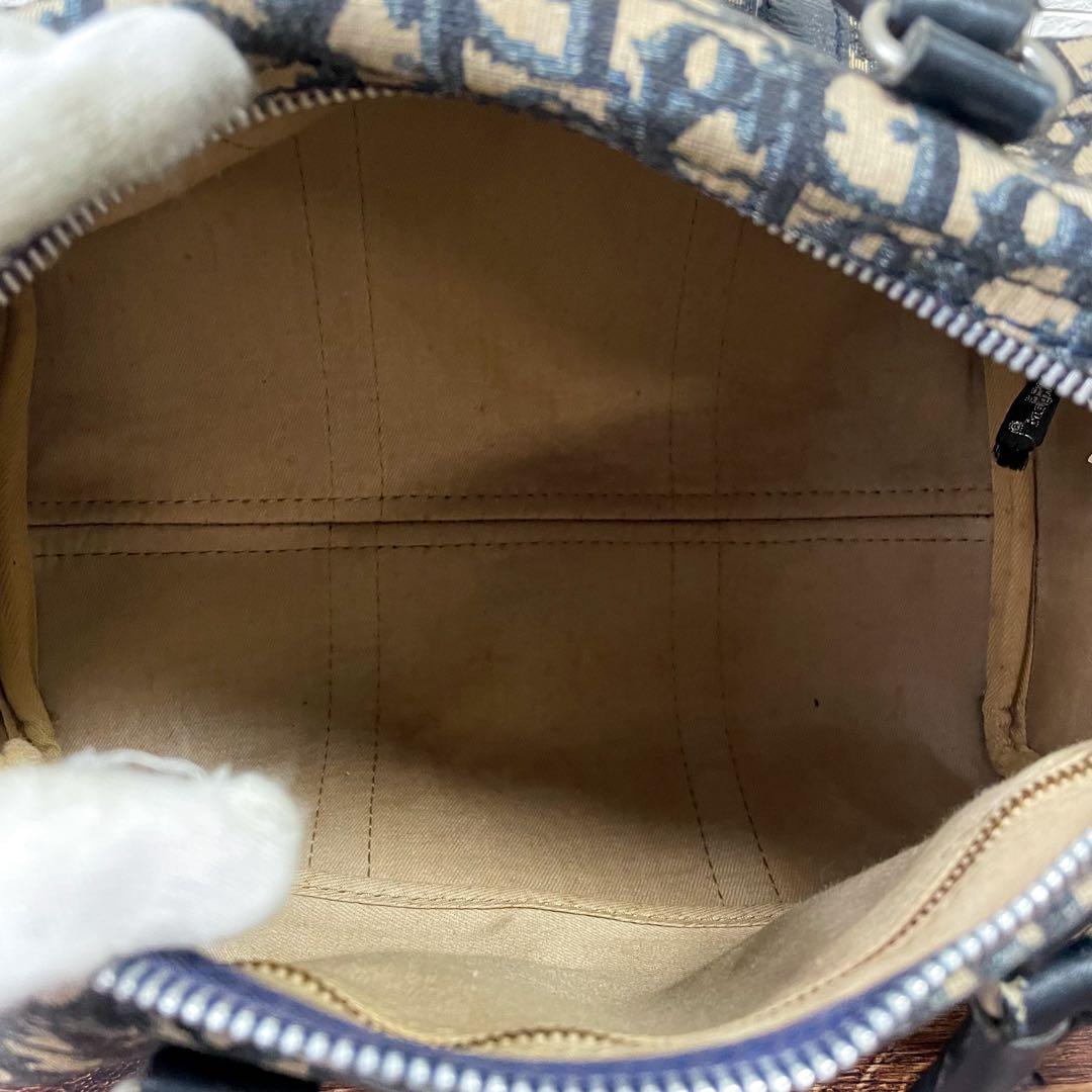 Dior Trotter Canvas Leather Mini Boston Hand Bag — view 8