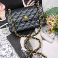 Chanel Vintage Turnlock Quilted Chain Shoulder