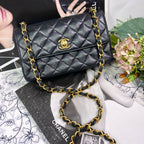 Chanel Vintage Turnlock Quilted Chain Shoulder