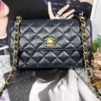 Chanel Vintage Turnlock Quilted Chain Shoulder — view 2