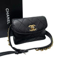 Chanel Lambskin Bicolor Quilted Waist Bag