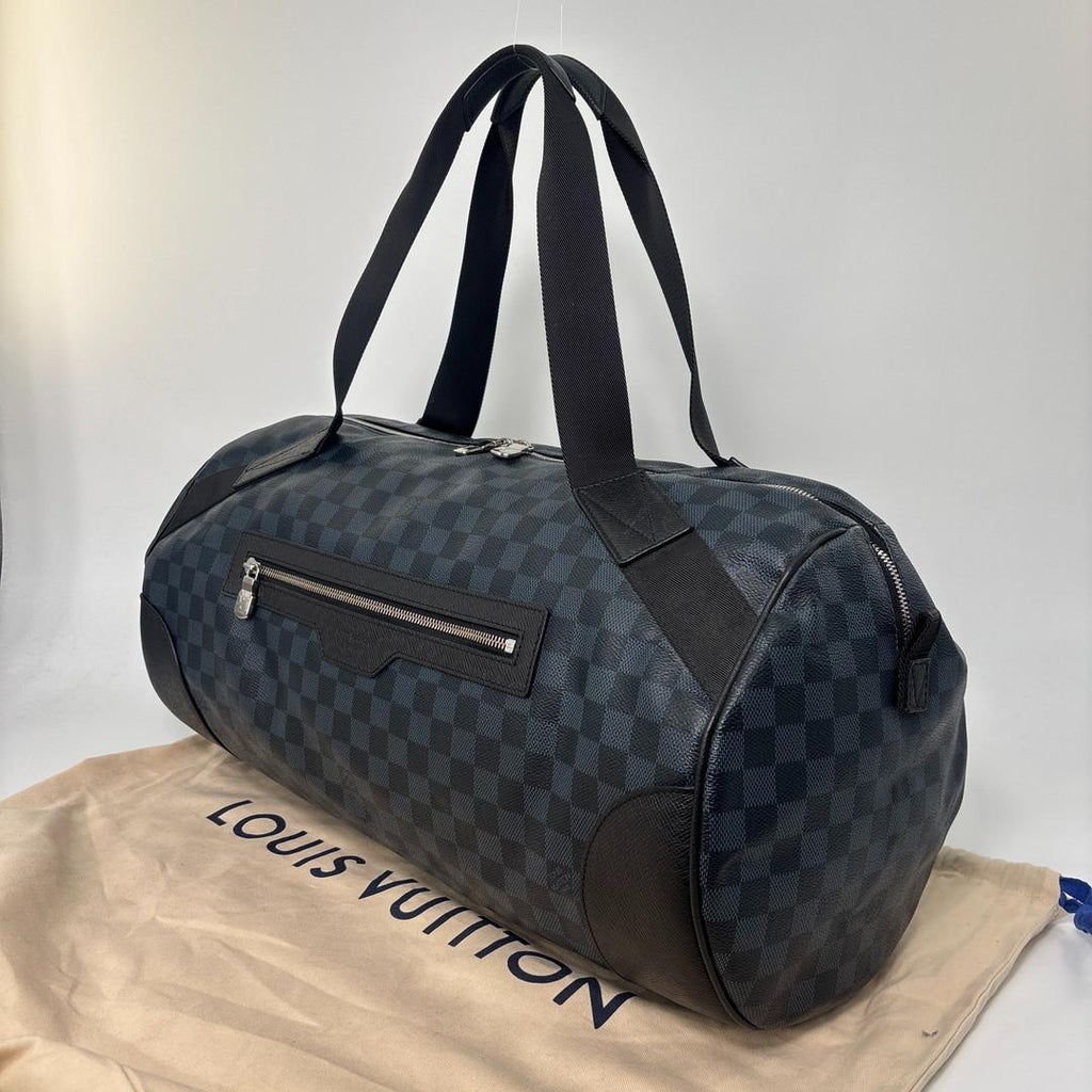 Louis Vuitton Damier Cobalt Match Point Polochon Boston Bag — view 2