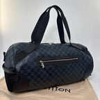 Louis Vuitton Damier Cobalt Match Point Polochon Boston Bag — view 3