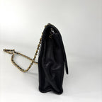 Chanel CC Logo Chain Shoulder Bag Black — view 4