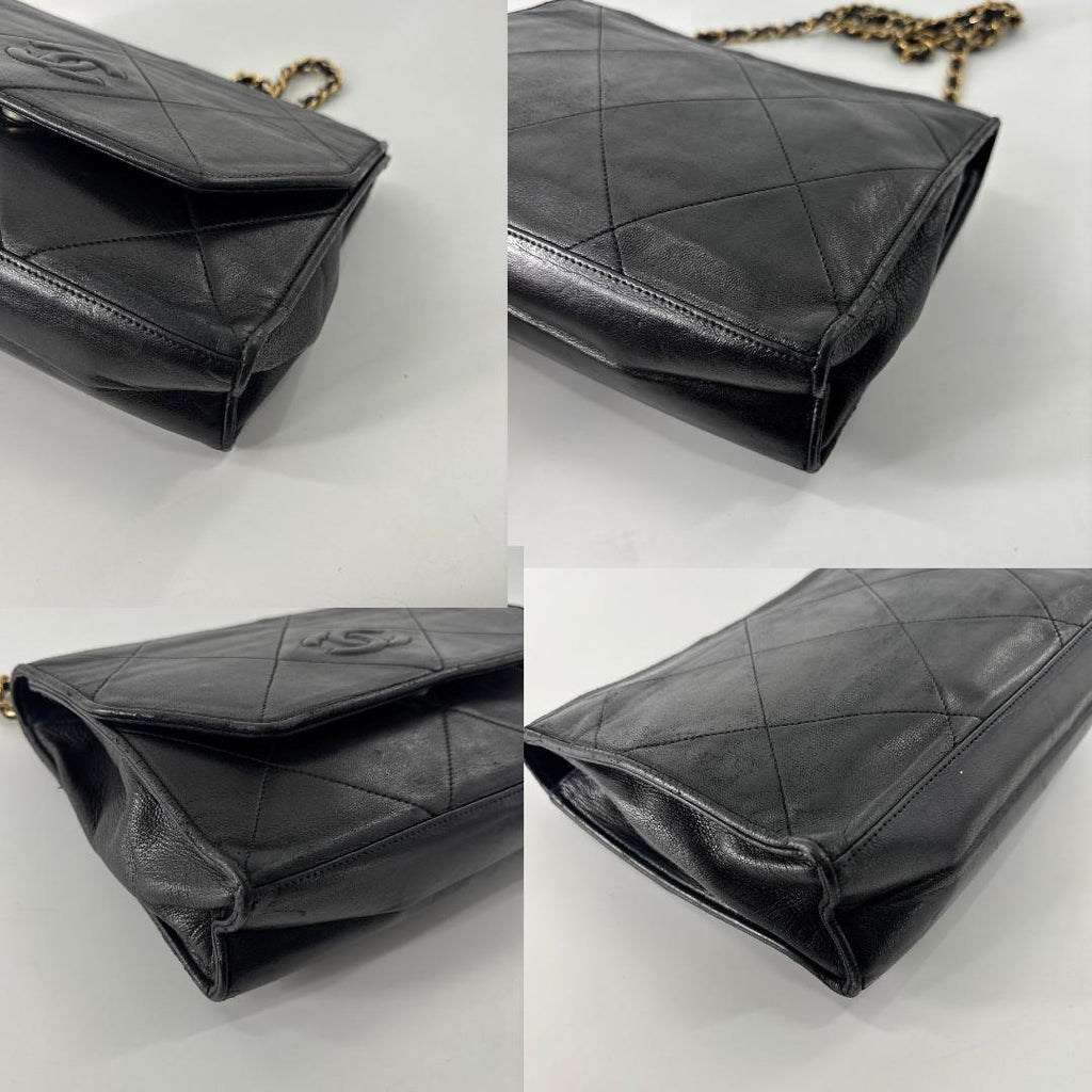 Chanel CC Logo Chain Shoulder Bag Black — view 8