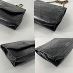 Chanel CC Logo Chain Shoulder Bag Black — view 8