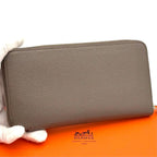 Hermes Wallet Azap Long Silk in Etoupe Gray — view 2
