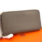 Hermes Wallet Azap Long Silk in Etoupe Gray — view 3