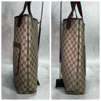 Gucci GG Sherry Line Tote Brown Logo Leather — view 7
