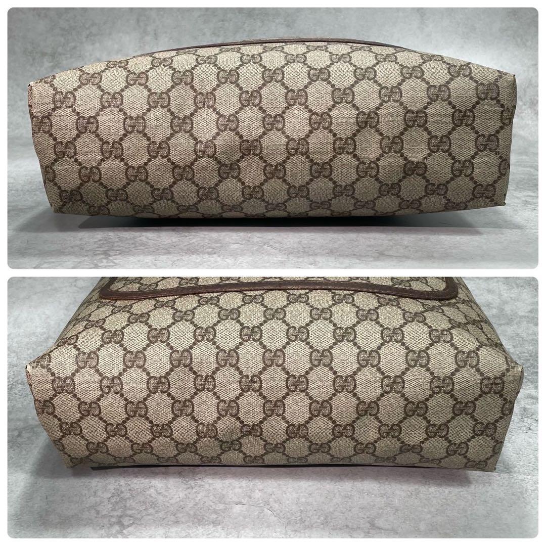 Gucci GG Sherry Line Tote Brown Logo Leather — view 8