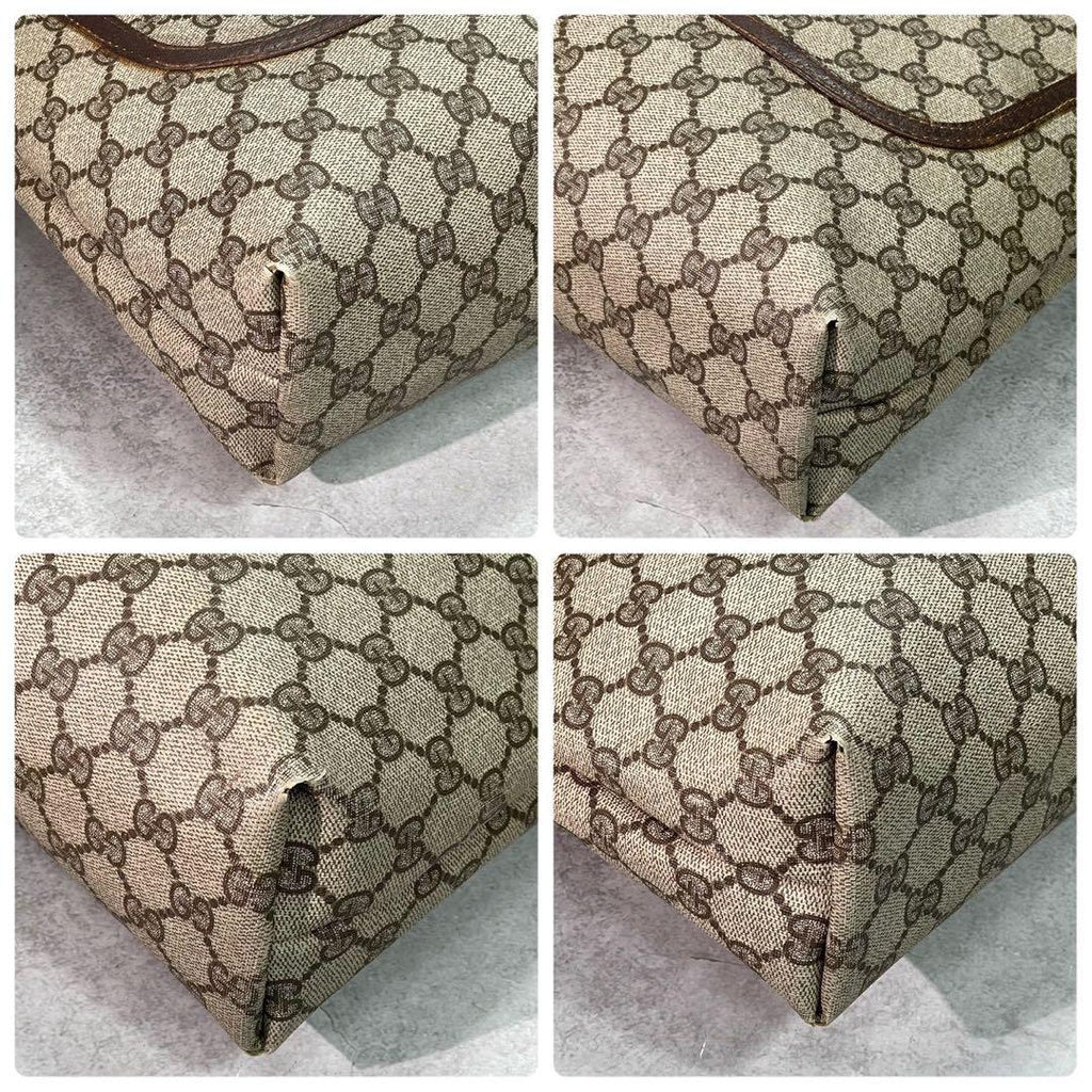 Gucci GG Sherry Line Tote Brown Logo Leather — view 9