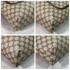 Gucci GG Sherry Line Tote Brown Logo Leather — view 9