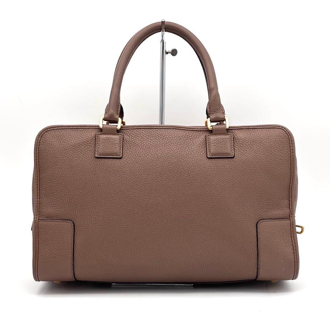 Loewe Amazona 36 Leather Mini Boston Bag Beige — view 2