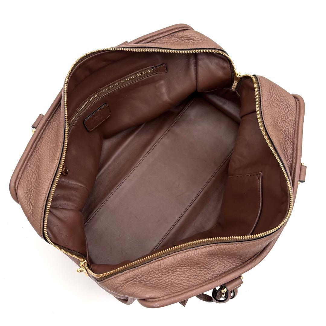 Loewe Amazona 36 Leather Mini Boston Bag Beige — view 3