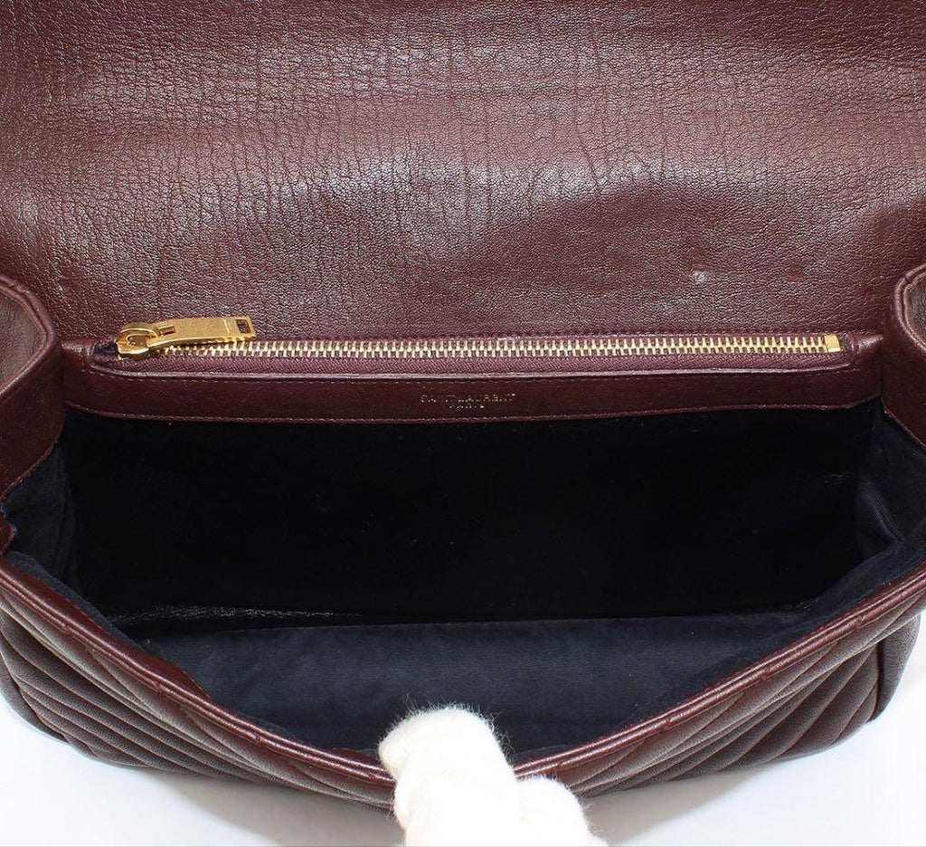 Saint Laurent YSL Quilted Leather Carre — view 7