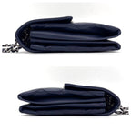 Chanel Quilted Chain Shoulder Bag Navy Lambskin Silver — view 7