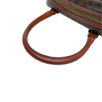 Celine Leather Macadam Triomphe Logo Hand Bag Brown — view 6