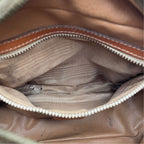 Celine Leather Macadam Triomphe Logo Hand Bag Brown — view 8