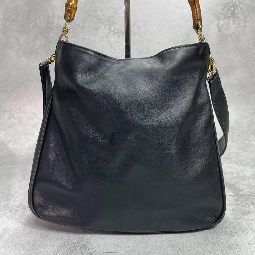 Gucci Shoulder Bag 2-Way Bamboo Black Gold — view 3