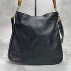 Gucci Shoulder Bag 2-Way Bamboo Black Gold — view 3