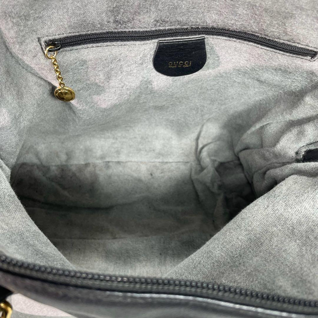 Gucci Shoulder Bag 2-Way Bamboo Black Gold — view 7