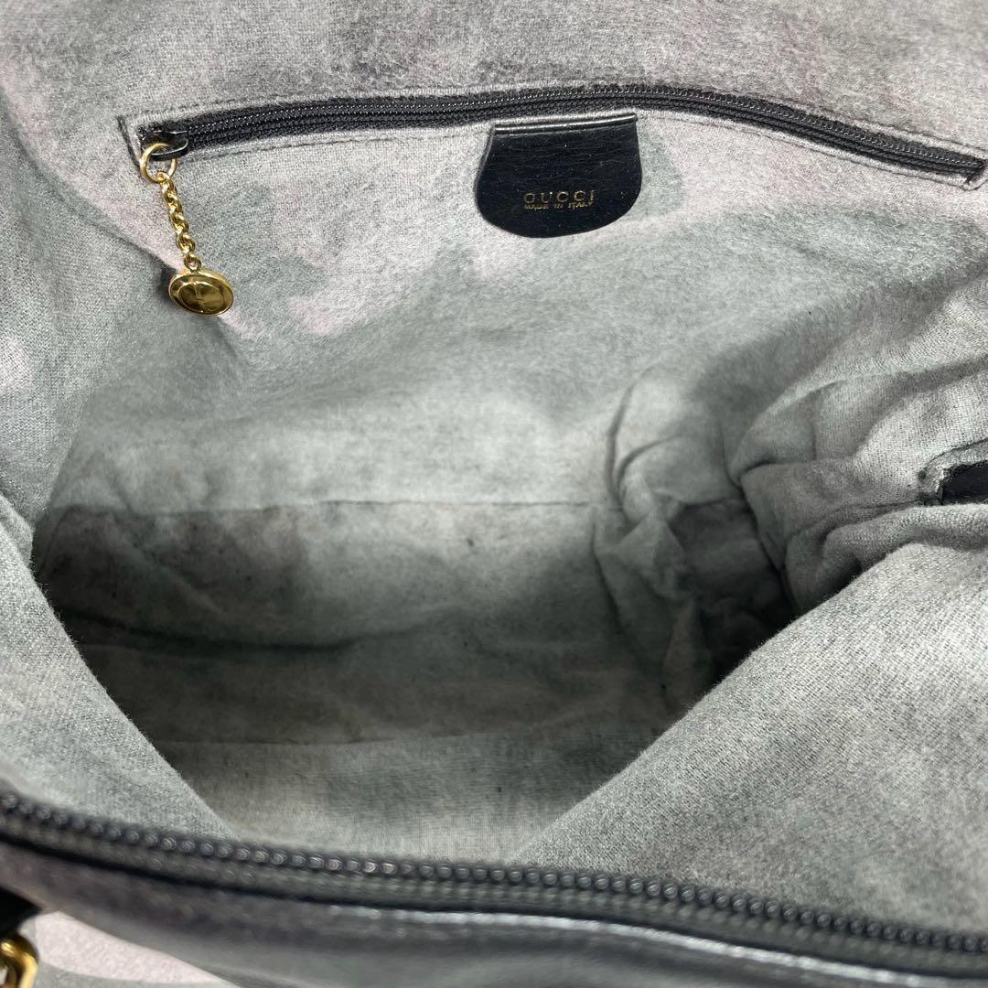 Gucci Shoulder Bag 2-Way Bamboo Black Gold — view 7