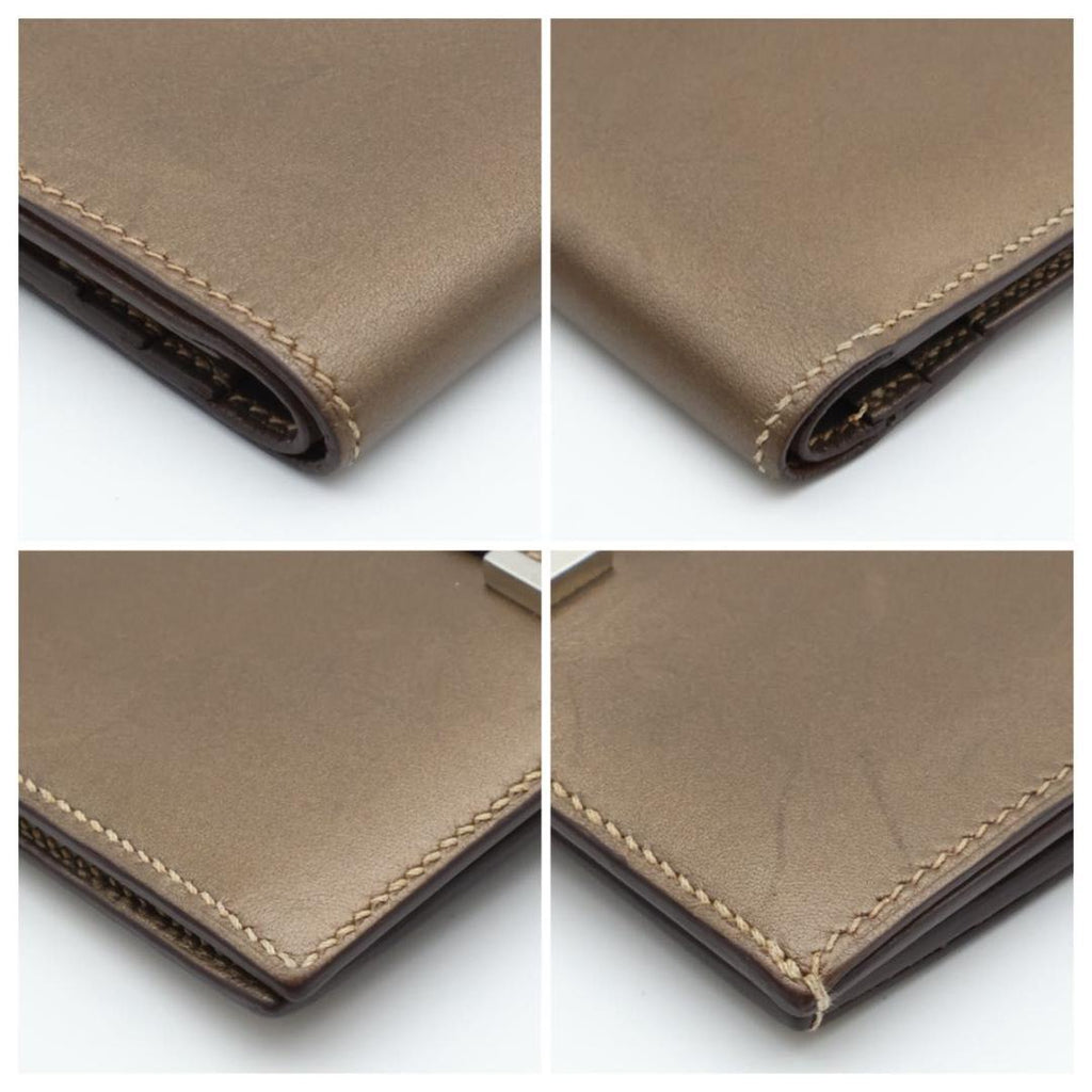 Hermes Bearn Compact Milois Bifold Wallet Blanc — view 9
