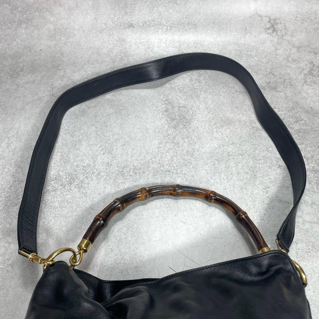 Gucci Shoulder Bag 2-Way Bamboo Black Leather — view 4