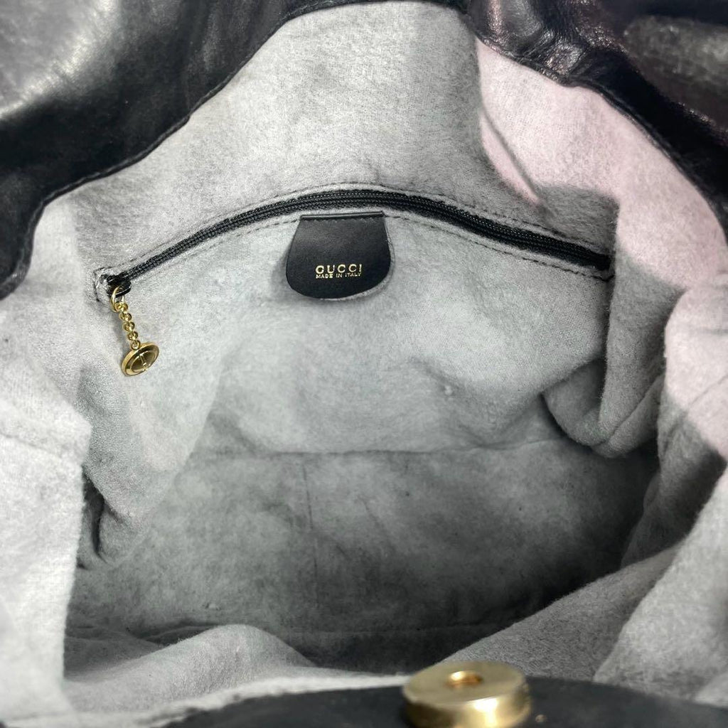 Gucci Shoulder Bag 2-Way Bamboo Black Leather — view 5
