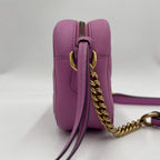 Gucci GG Marmont Leather Chain Shoulder Bag Pink — view 5