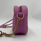 Gucci GG Marmont Leather Chain Shoulder Bag Pink — view 6